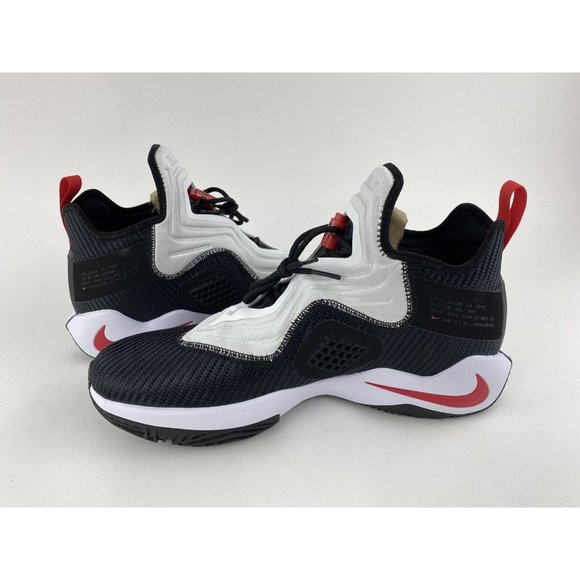 Nike LeBron Soldier 14 Black White Men's Basketball Shoes Red XIV CK6024 002 - Picture 12 of 12